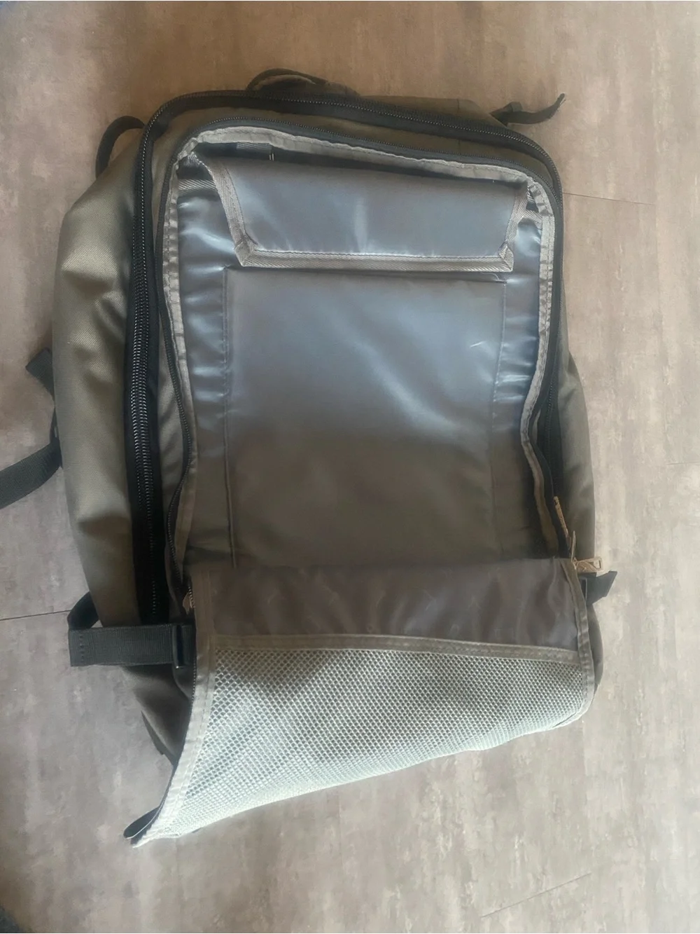 Dark Gray Rolling Travel Backpack with Wheels